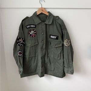 Moussy Vintage Military Utility Jacket with Patches
